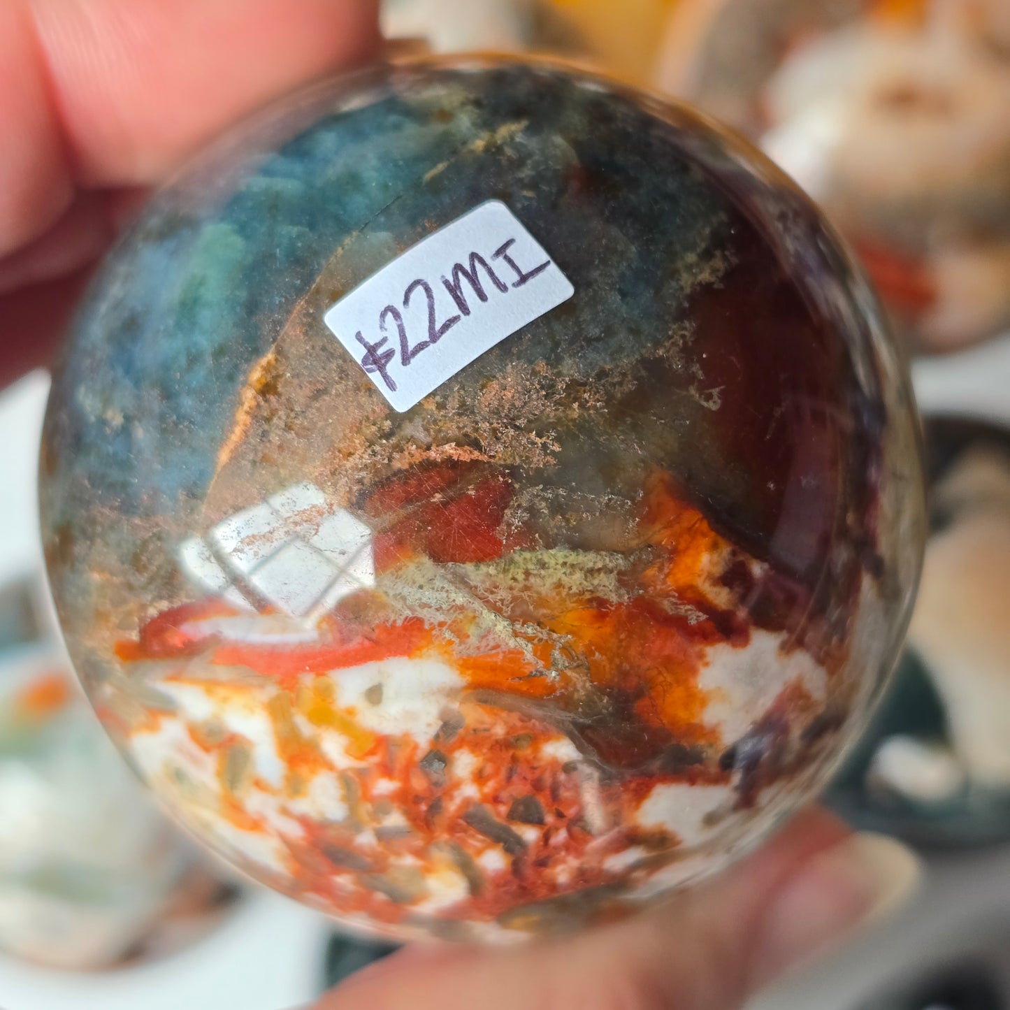 Red Moss Agate Sphere 🌿