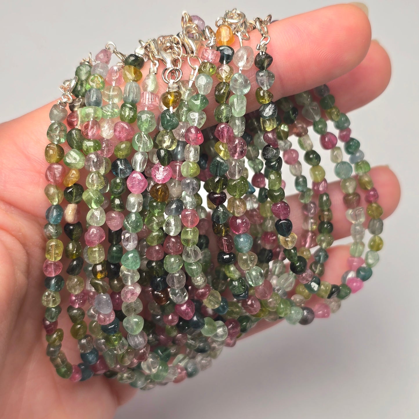 Watermelon Tourmaline Clasp Bracelet