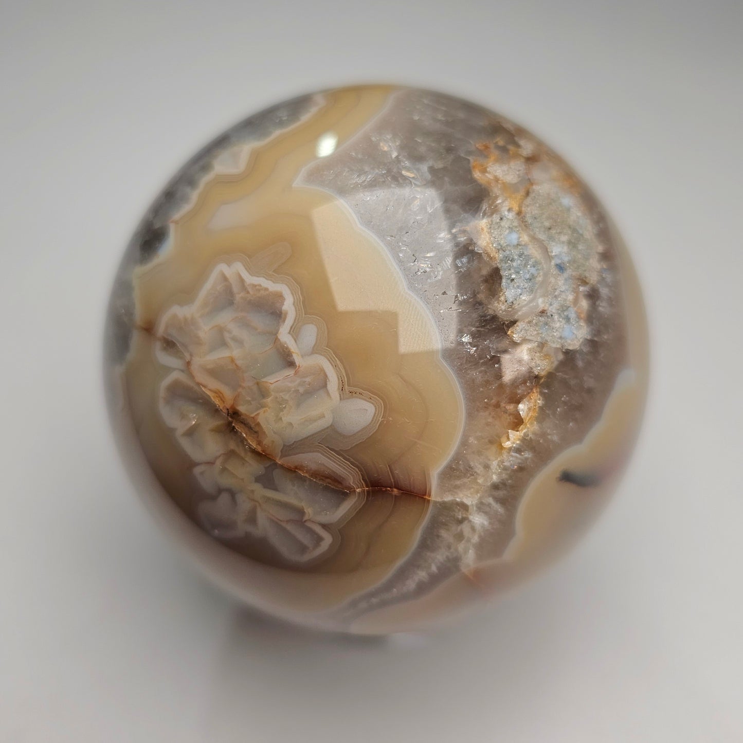 Flower Agate Sphere