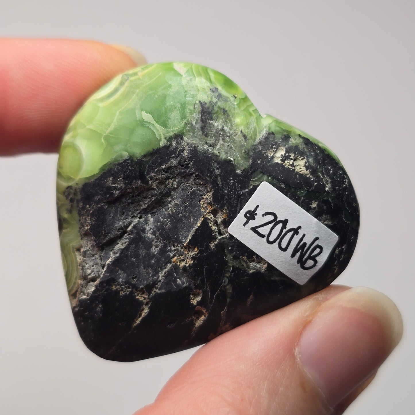 Polished Wavellite Heart