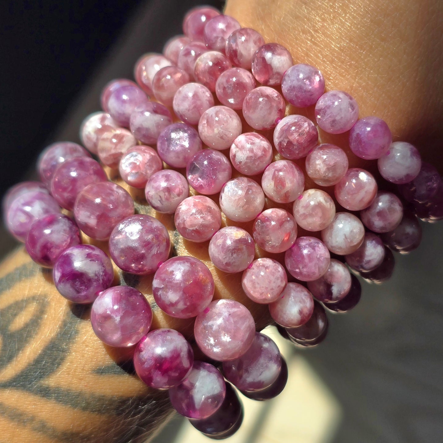 Pink Mica Bracelet