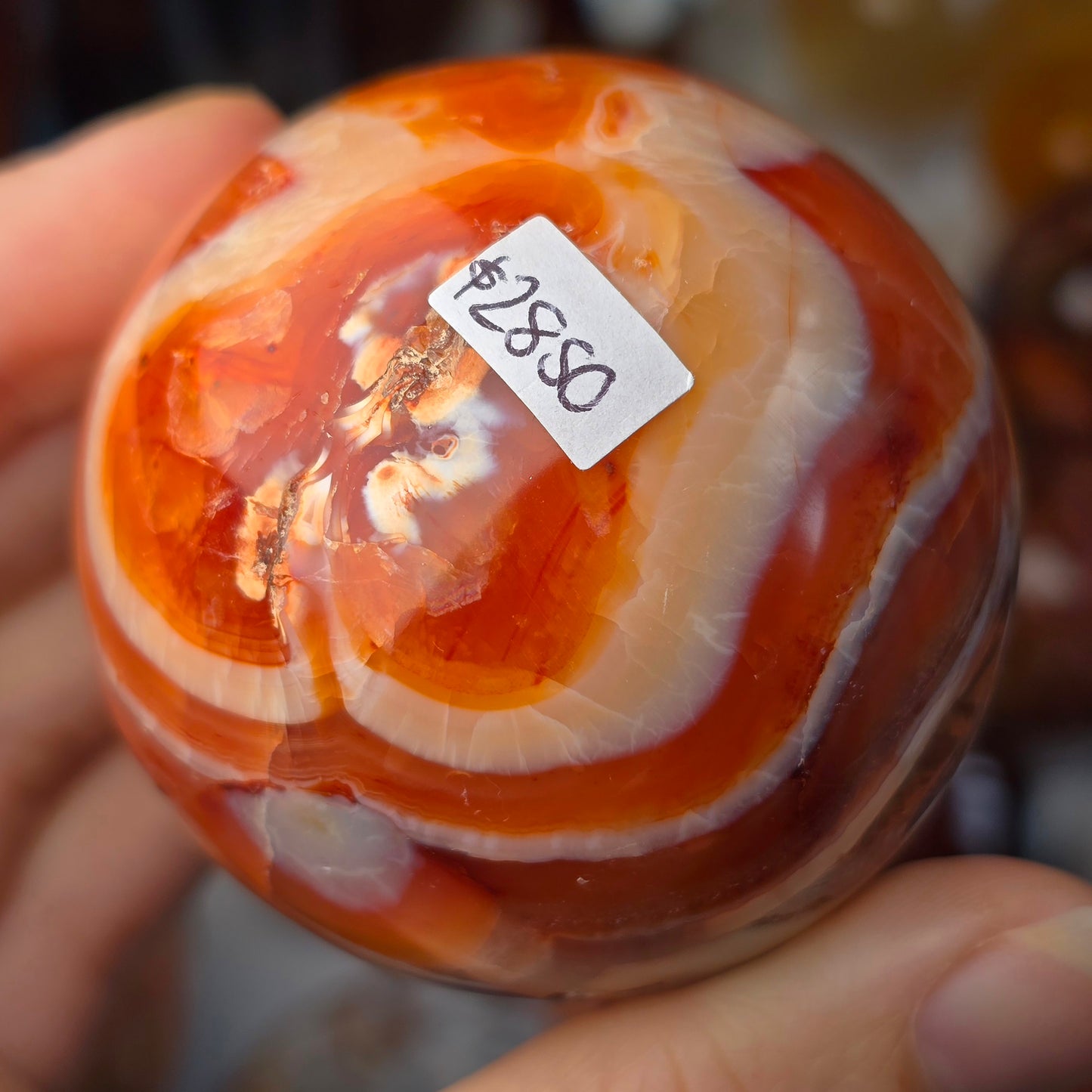 Funky Carnelian Sphere 🧡