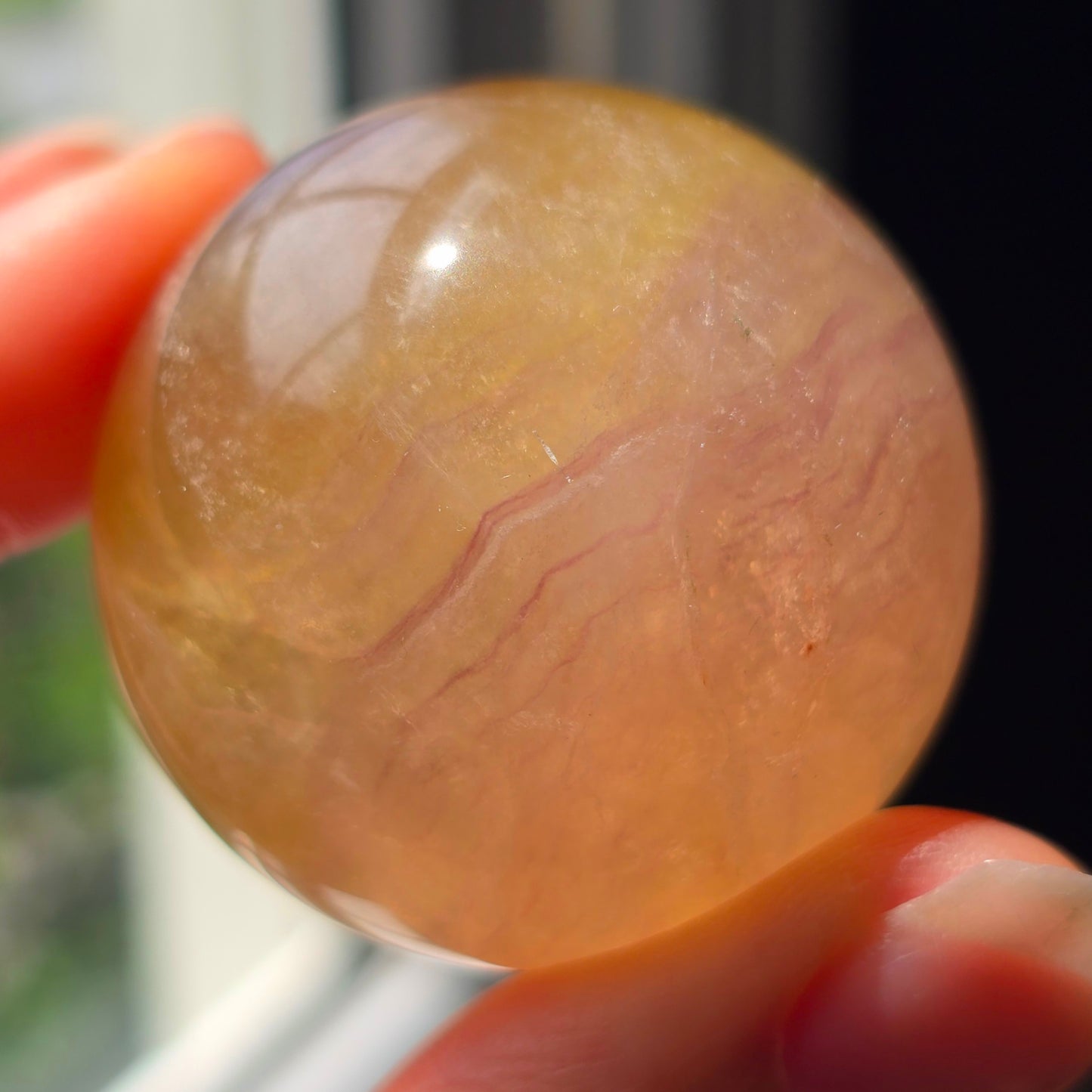Yellow + Magenta Fluorite Sphere 💛