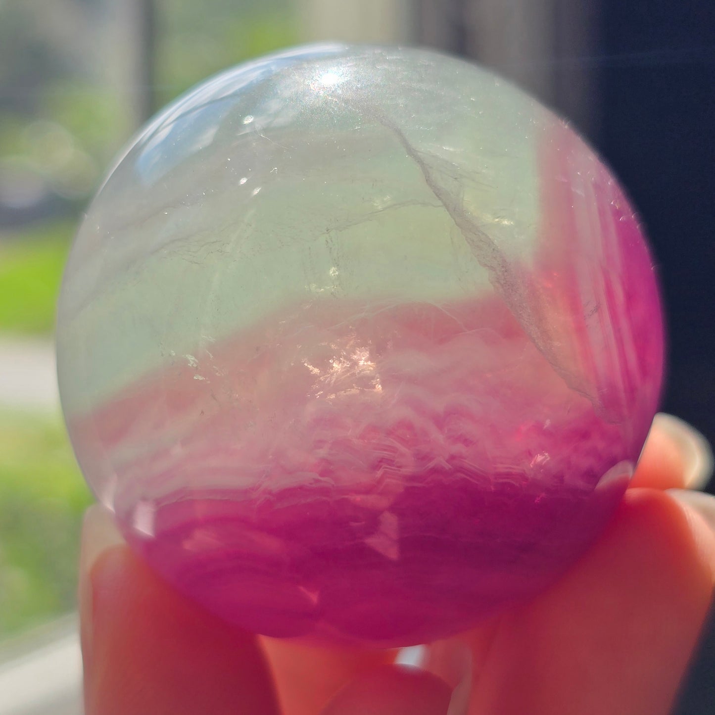 Teal + Magenta Fluorite Sphere 🔮