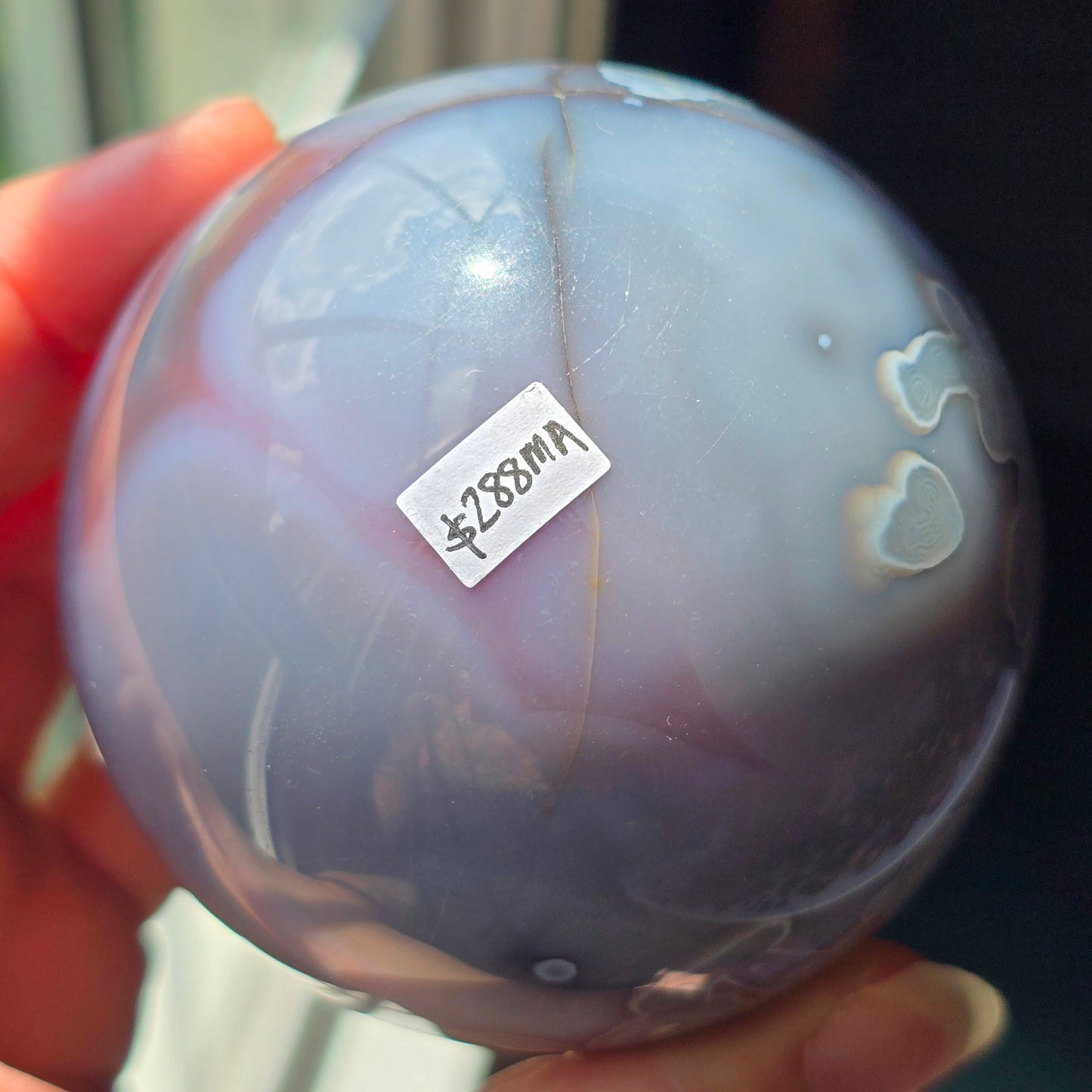 XL Mozambique Agate Sphere 🩵
