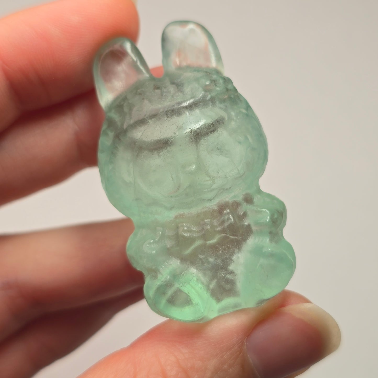 Fluorite Labubu Carving