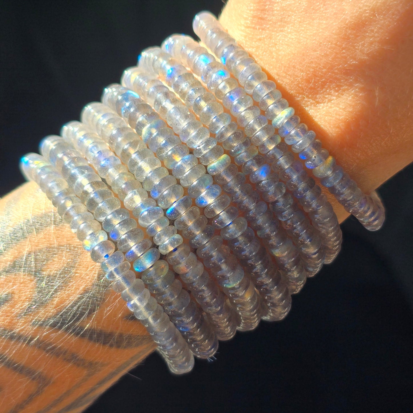 Gemmy Labradorite (Donut Bead) Bracelet