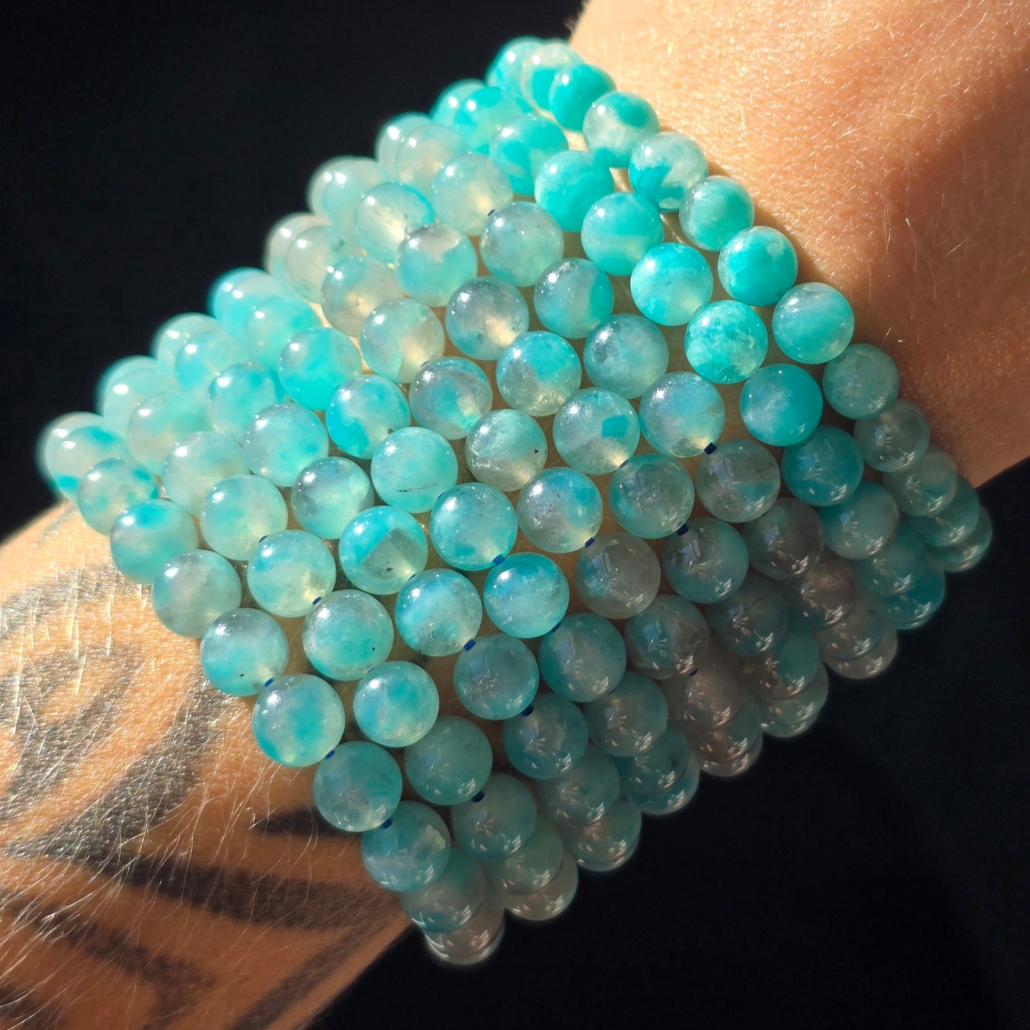Amazonite + Quartz Bracelet