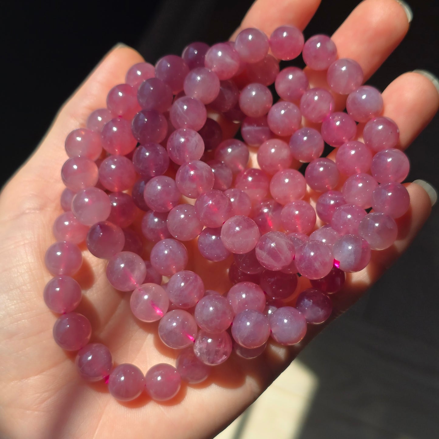 Star Flash Lavender Rose Quartz Bracelet