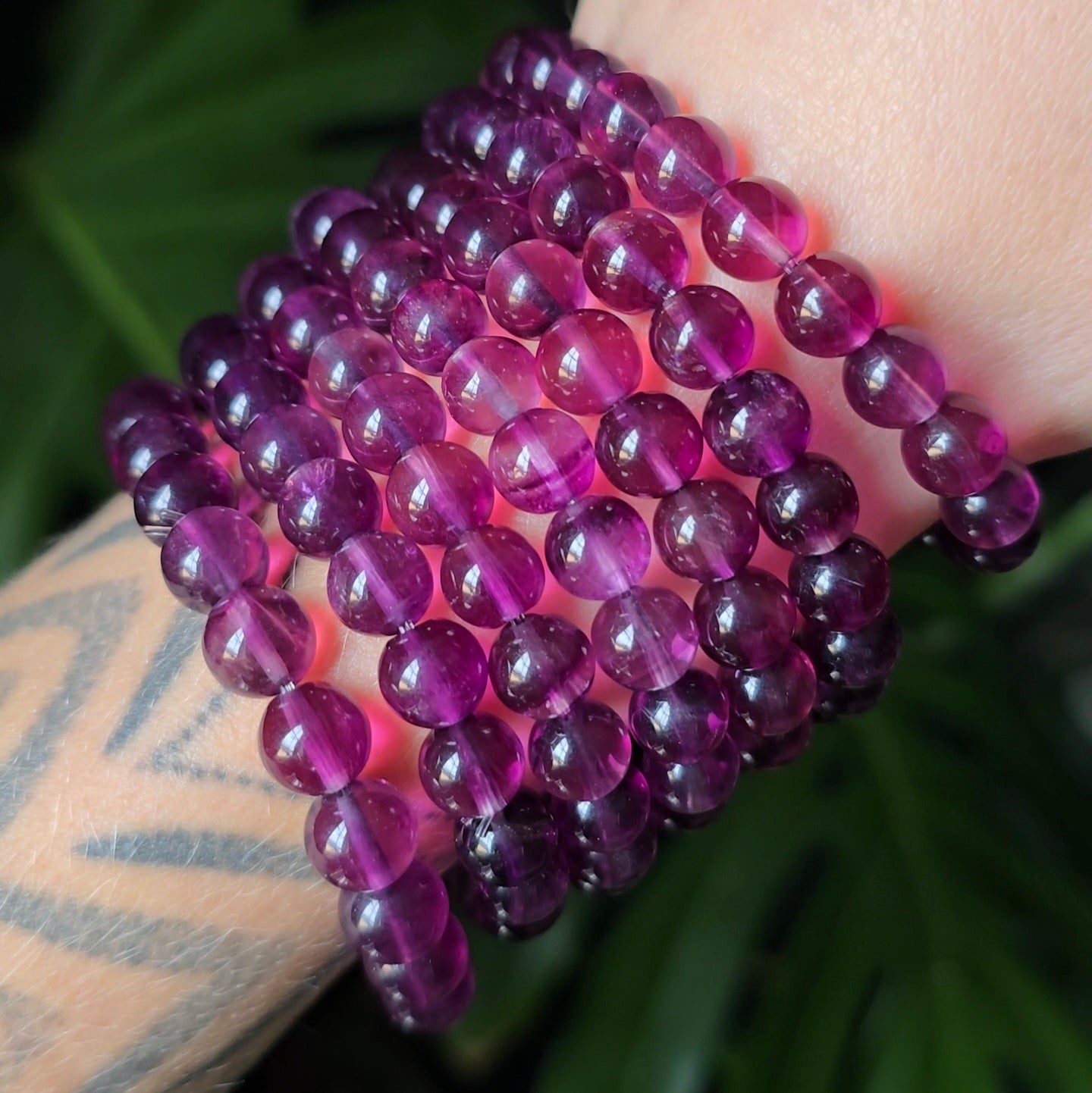 Magenta Fluorite Bracelet