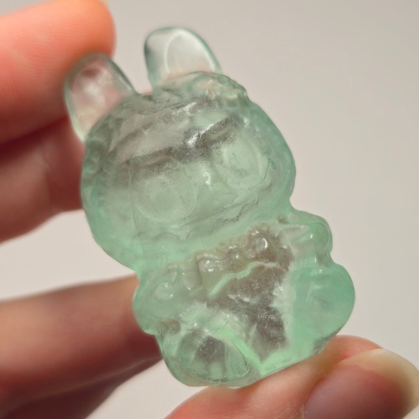 Fluorite Labubu Carving