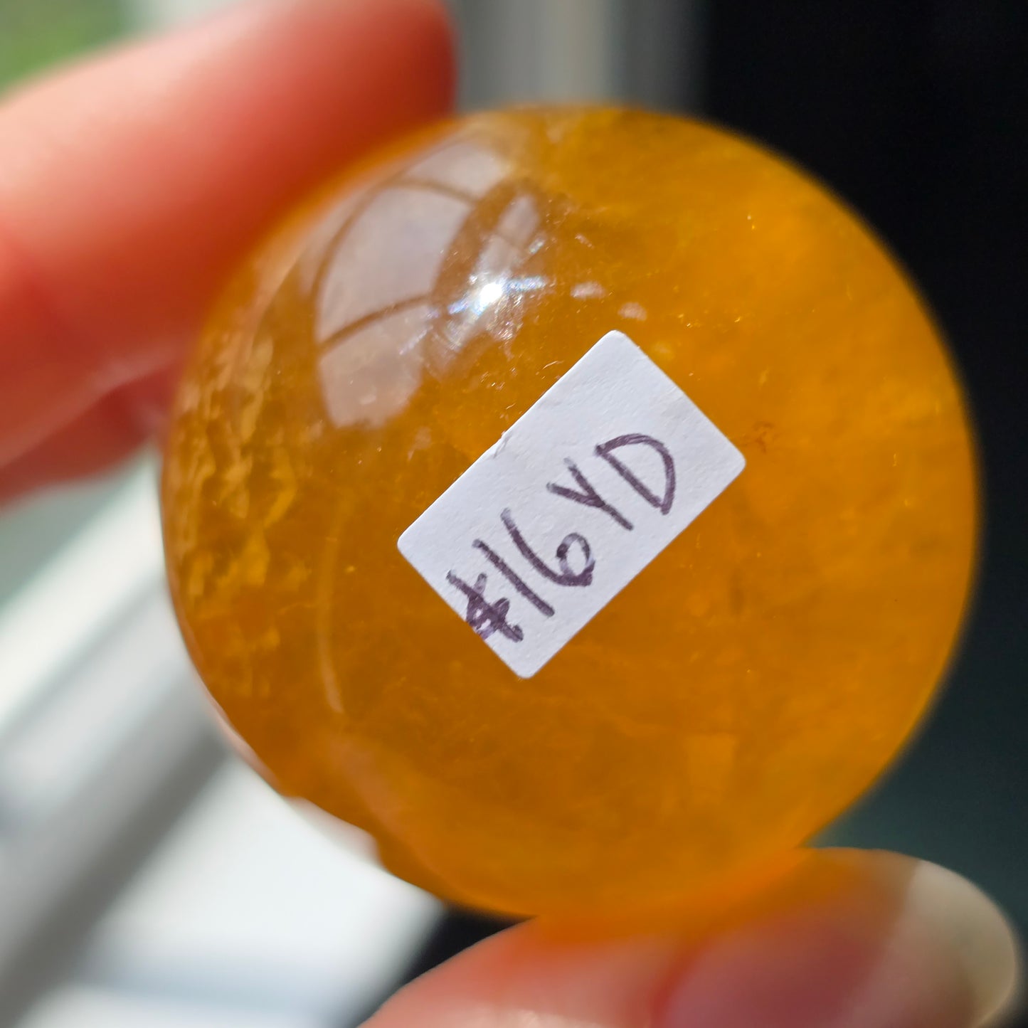 Yellow Fluorite w Mica Sphere ☀️💛