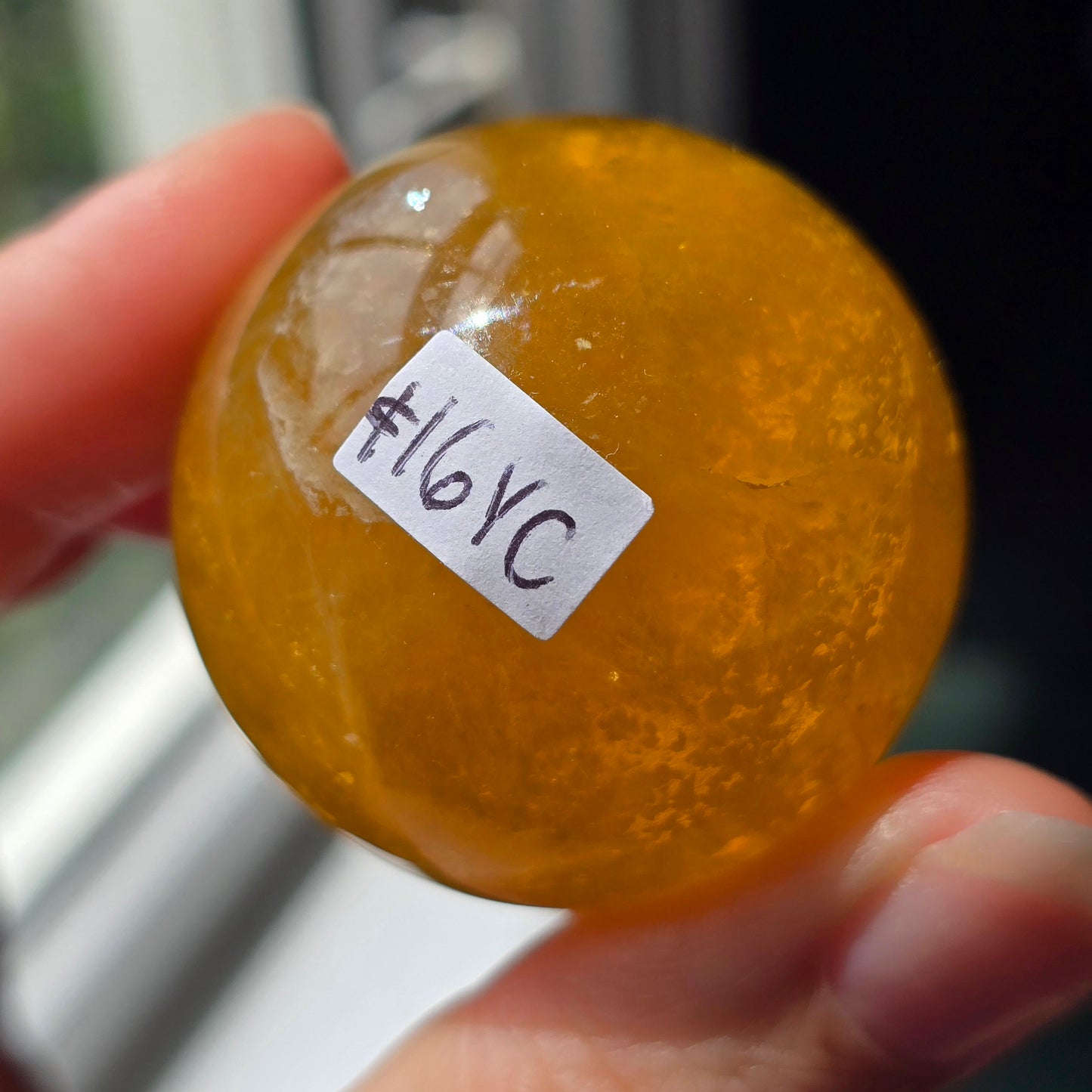 Yellow Fluorite w Mica Sphere ☀️💛