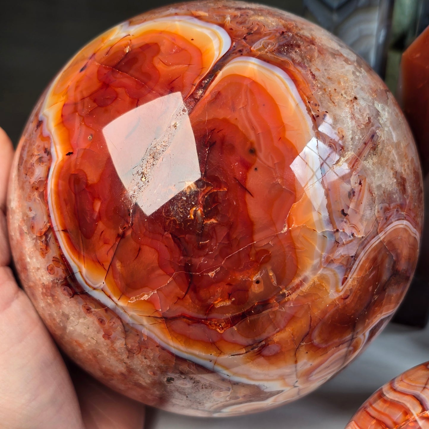 XL Carnelian Sphere ❤️