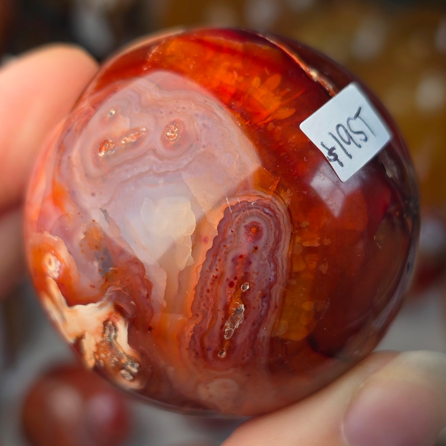 Funky Carnelian Sphere ❤️