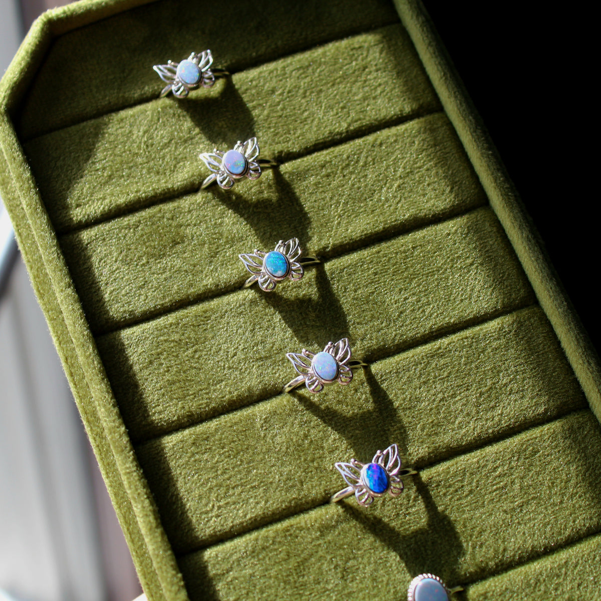 Opal Ring • 925 Sterling Sliver • Size Adjustable