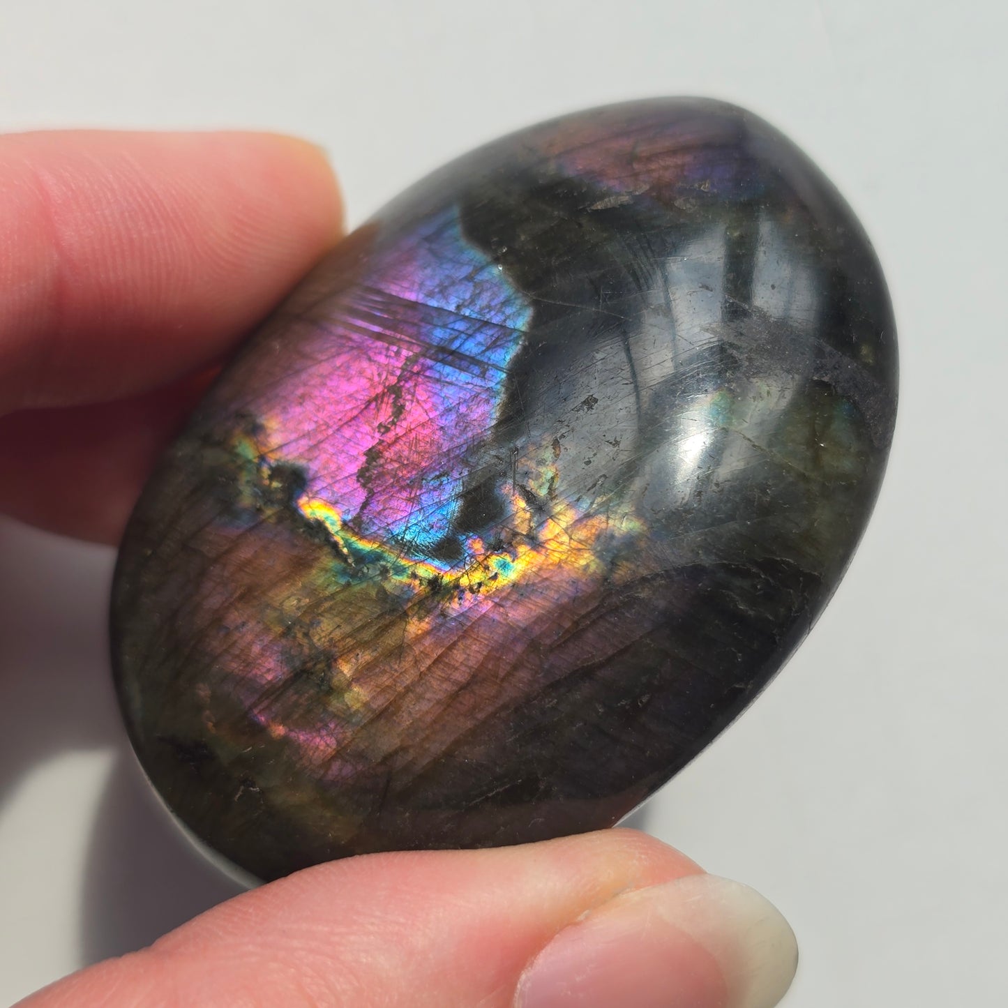 Rainbow Labradorite Palmstone