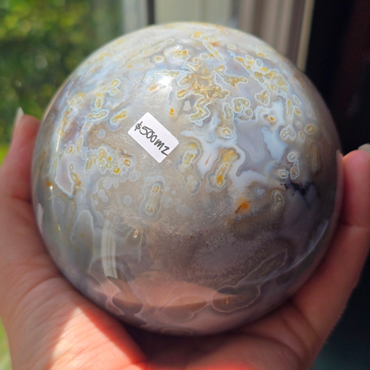 XL Mozambique Agate Sphere 🩵