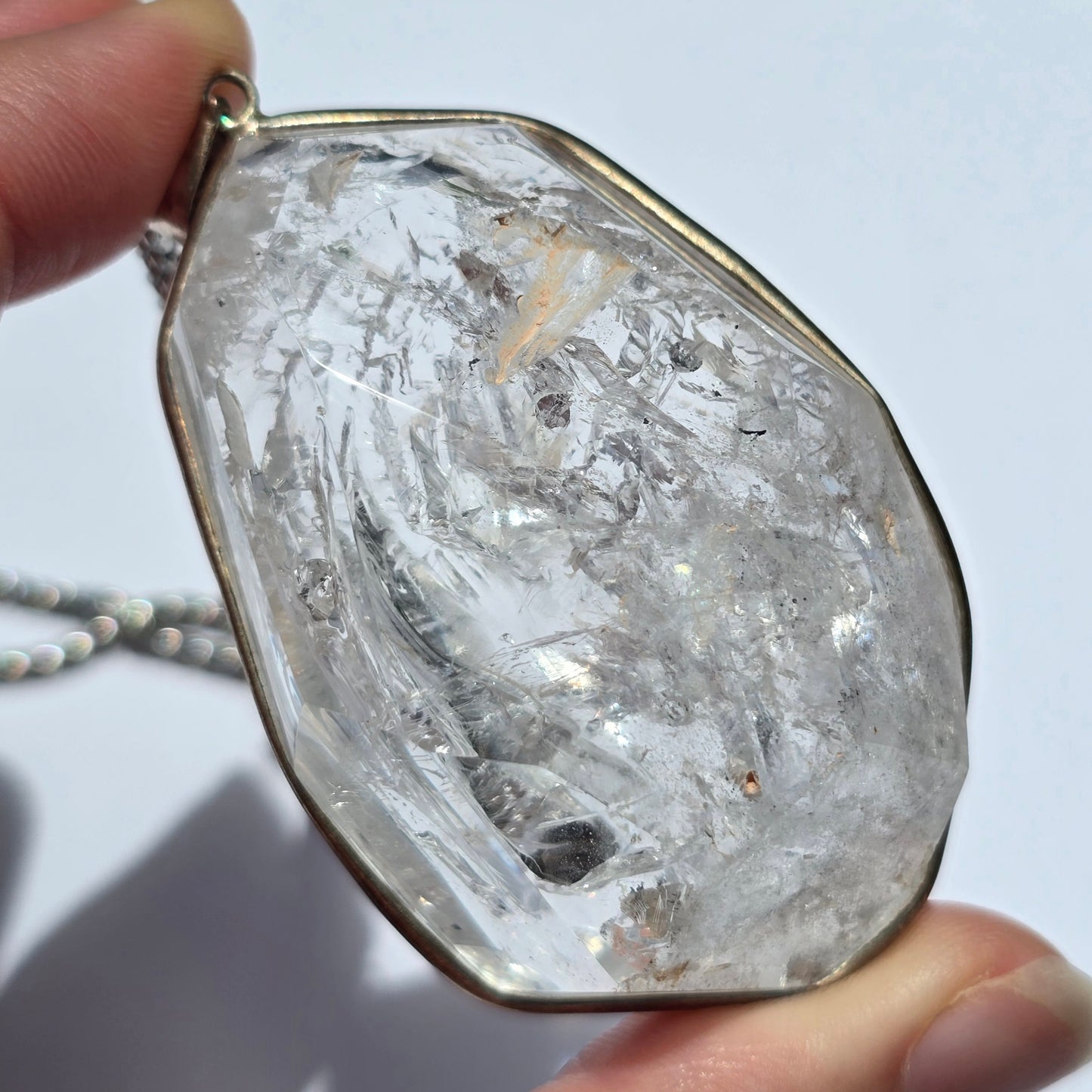 Quartz Enhydro Crystal Pendant