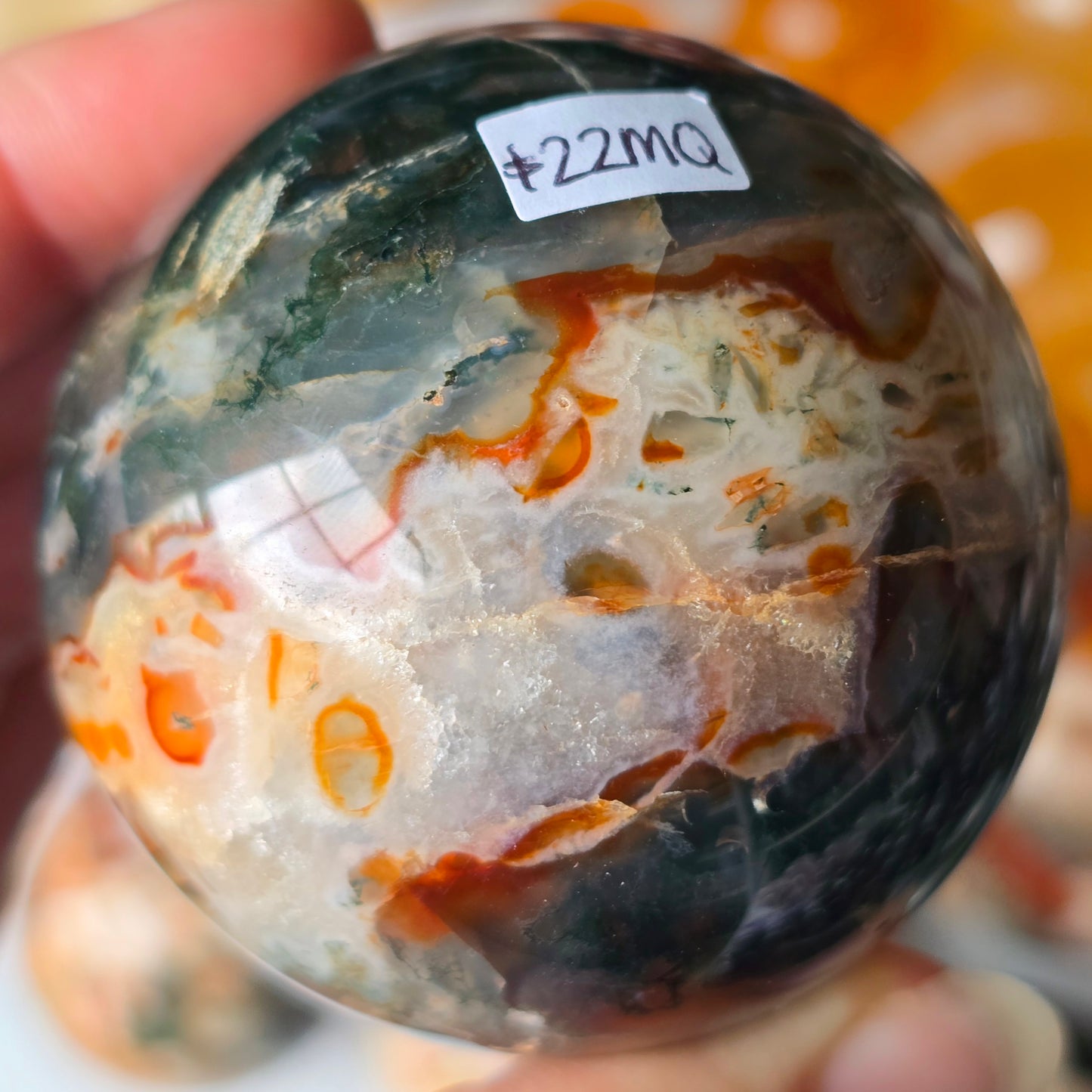 Red Moss Agate Sphere 🌿