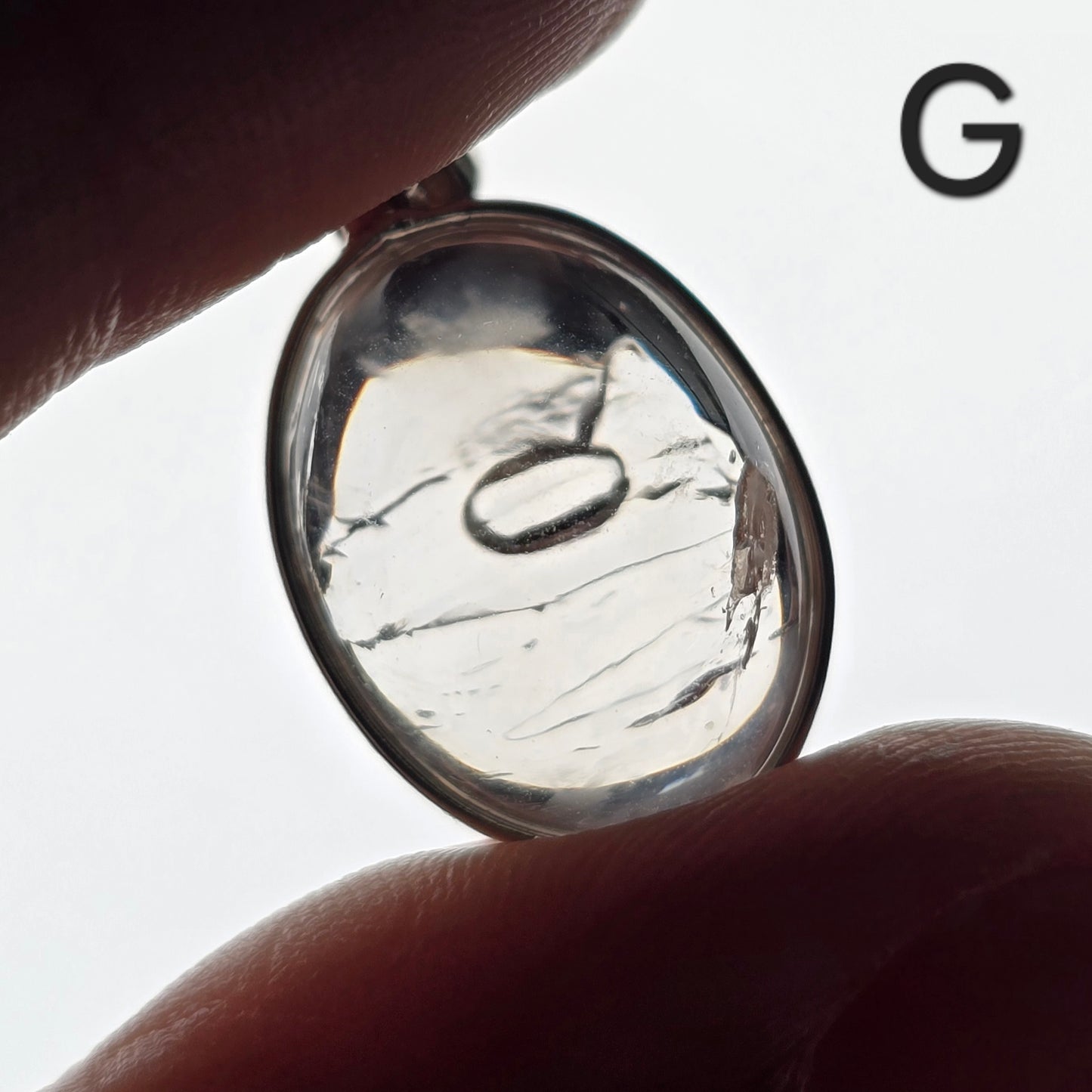 Dainty Quartz Enhydro Crystal Pendant
