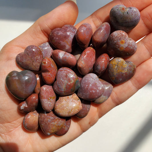Mini Rainbow Bloodstone Heart