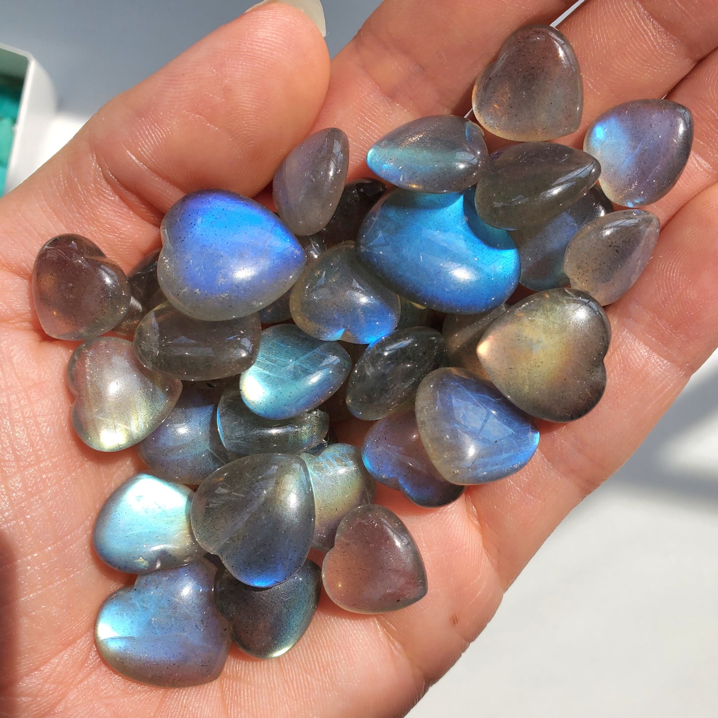 Mini Labradorite Heart