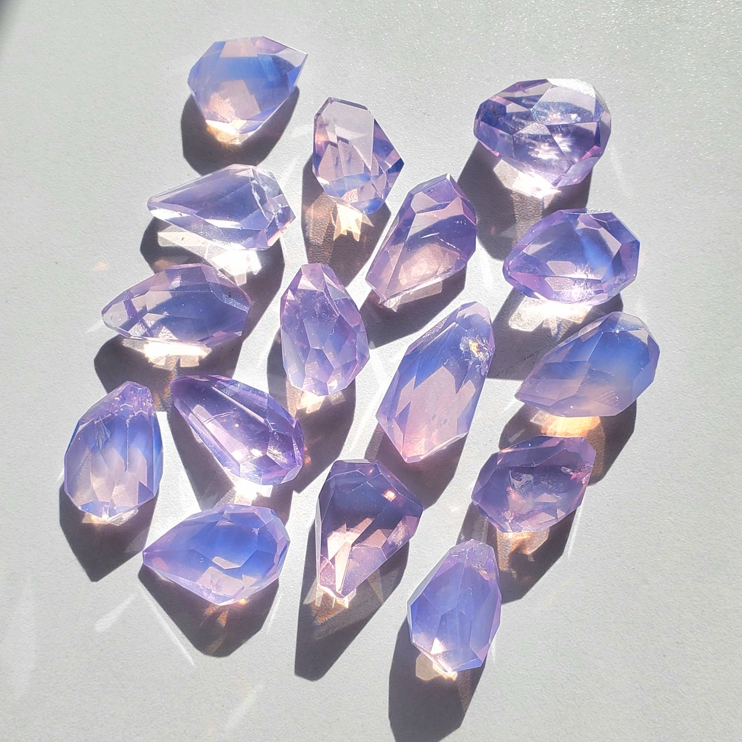 Mini Faceted Lavender Rose Quartz