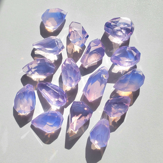 Mini Faceted Lavender Rose Quartz