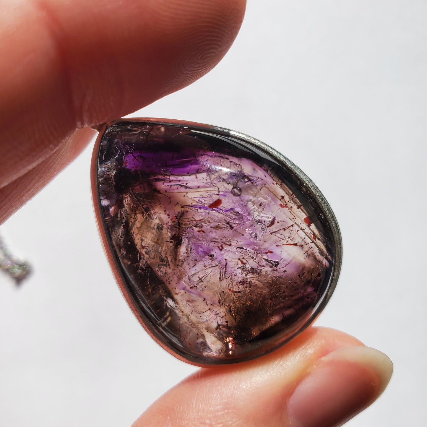 Amethyst Enhydro Crystal Pendant
