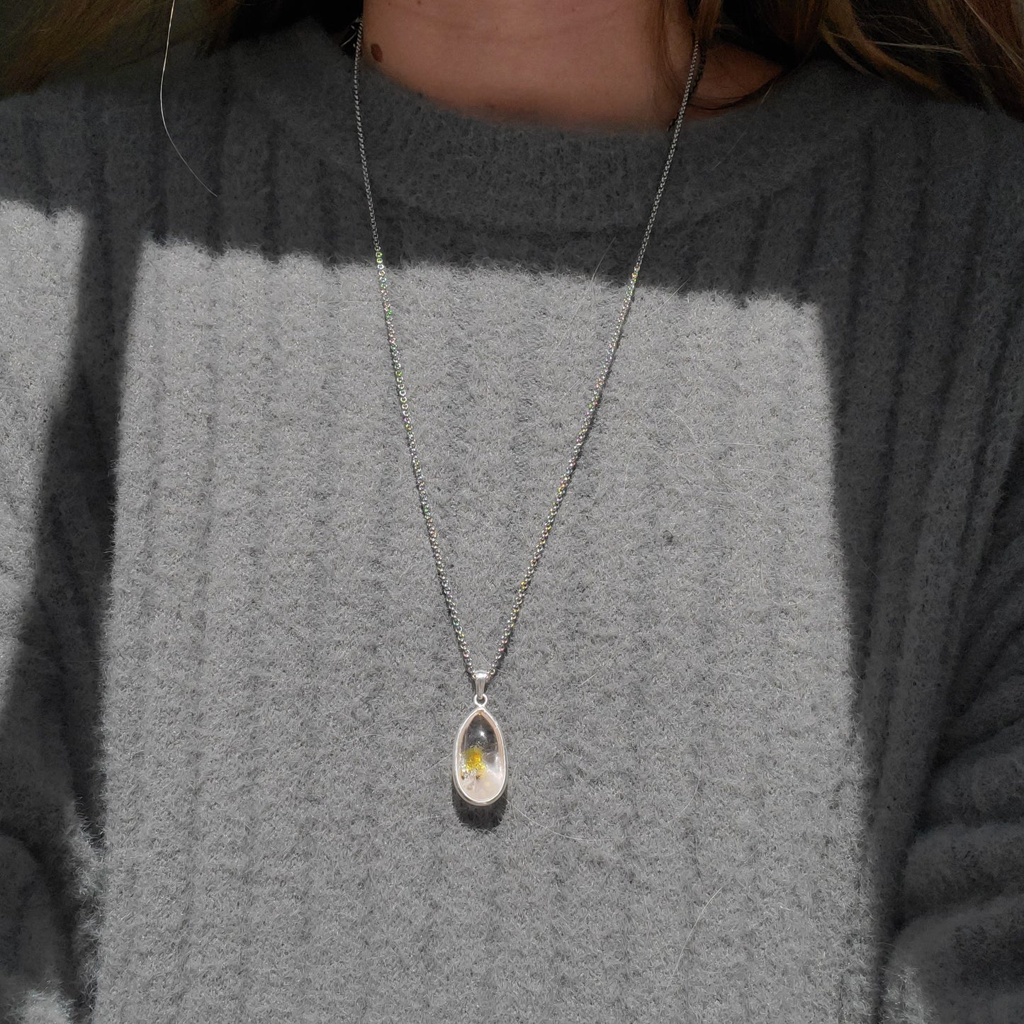 Petroleum Enhydro Crystal Pendant