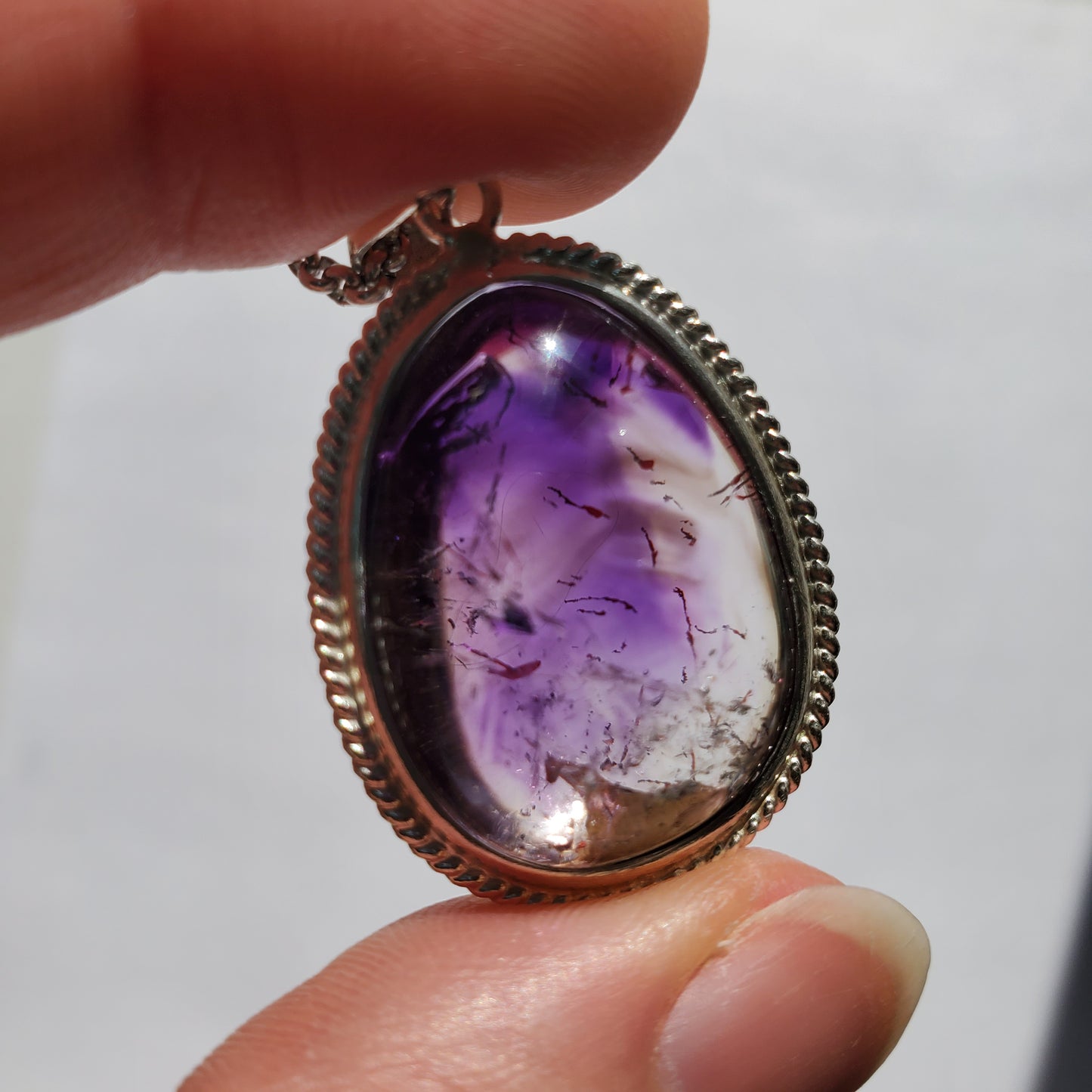 Amethyst Enhydro Crystal Pendant
