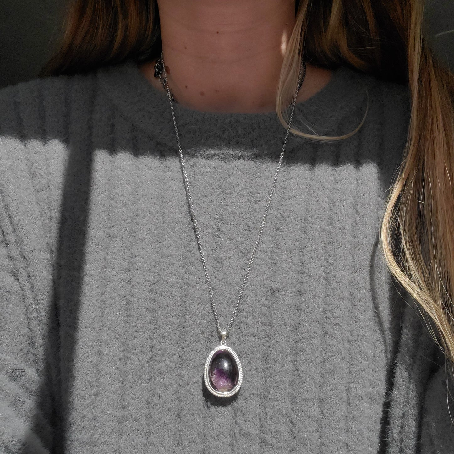 Amethyst Enhydro Crystal Pendant