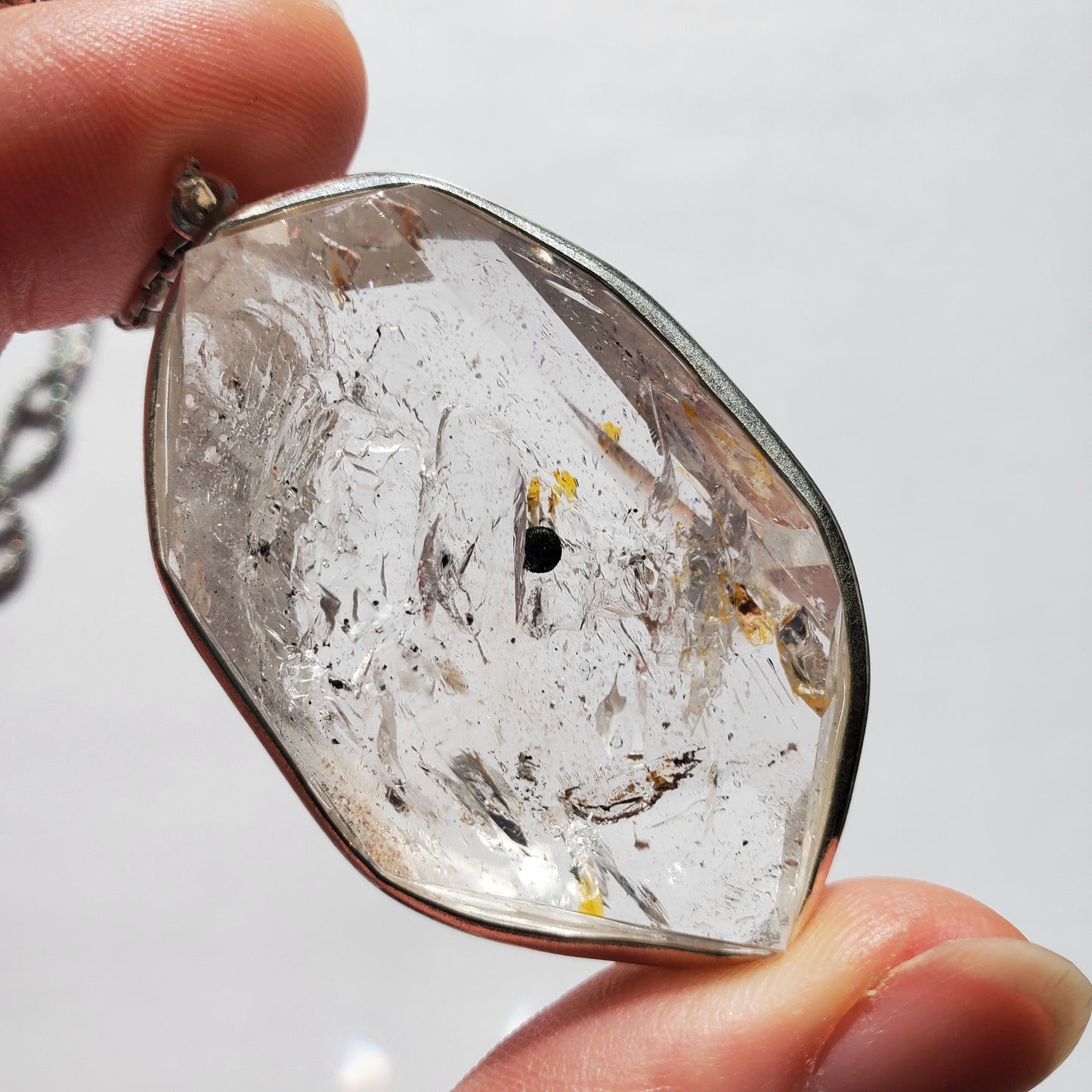 Carbon Enhydro Crystal Pendant