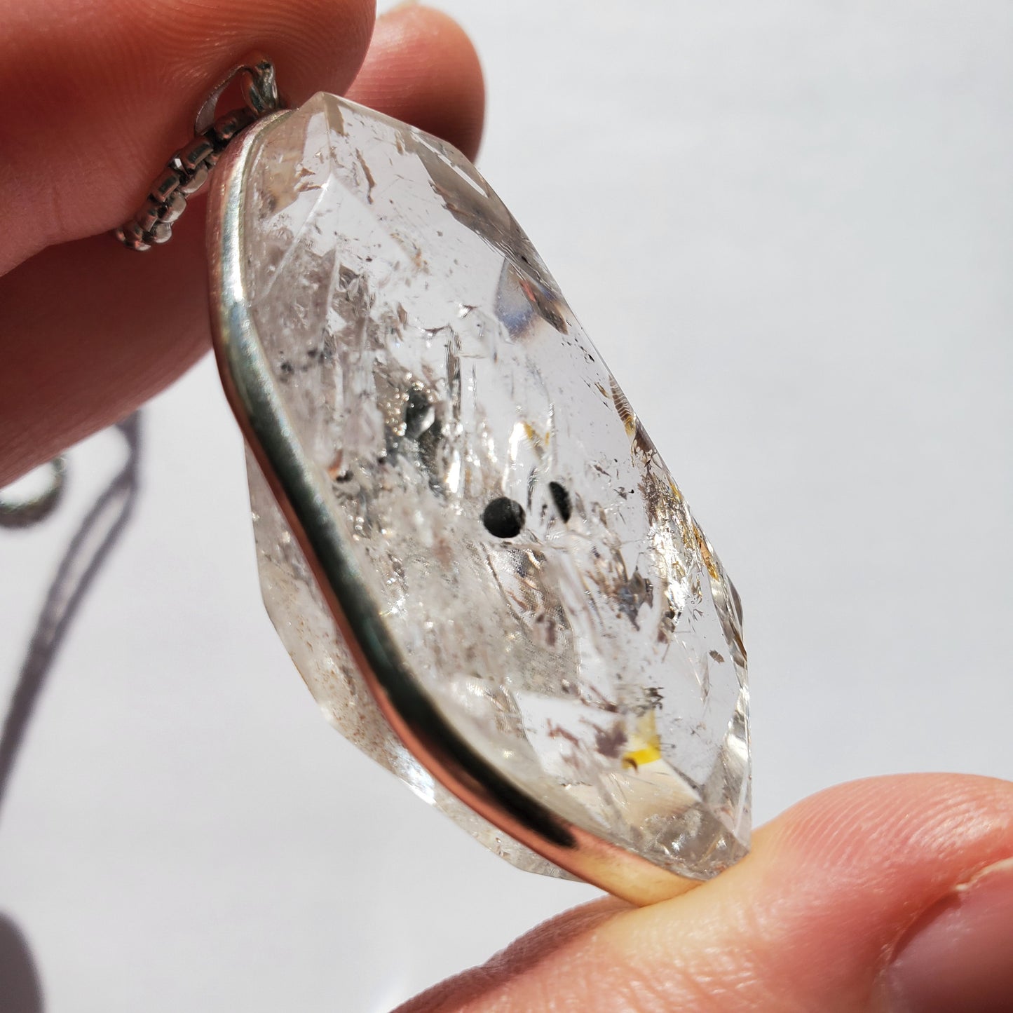 Carbon Enhydro Crystal Pendant