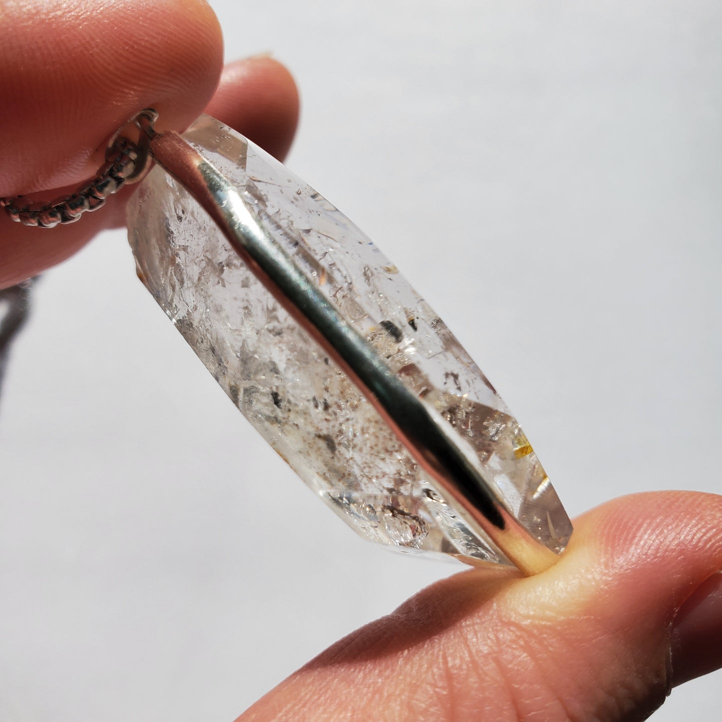 Carbon Enhydro Crystal Pendant