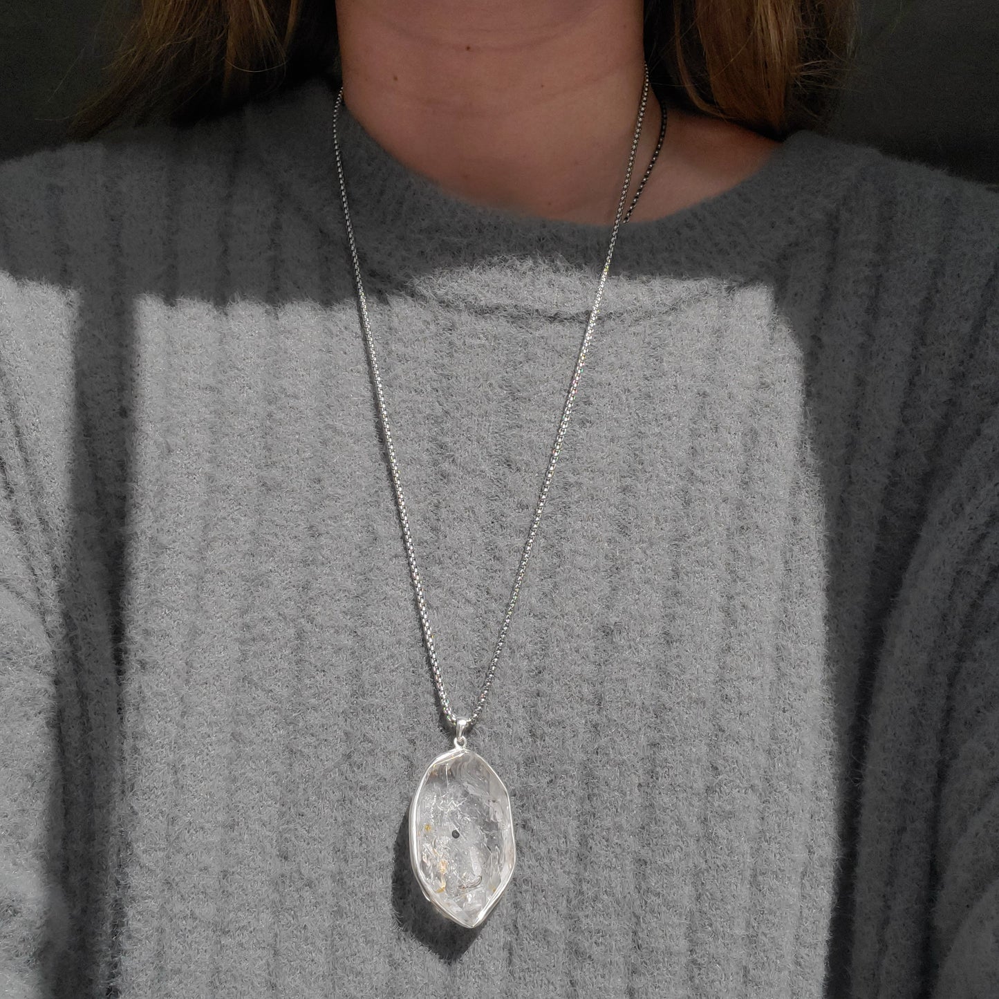 Carbon Enhydro Crystal Pendant