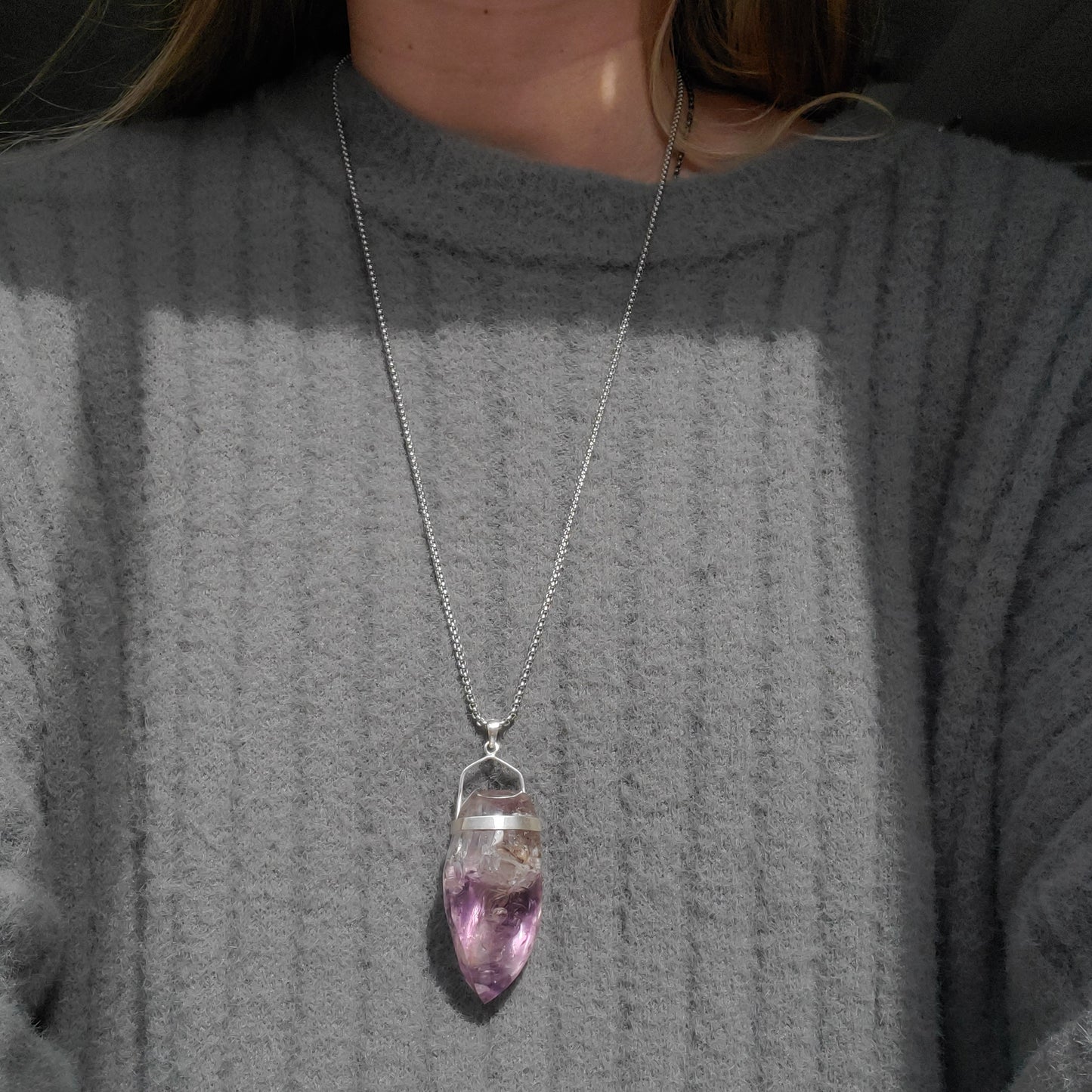 Amethyst Enhydro Crystal Pendant