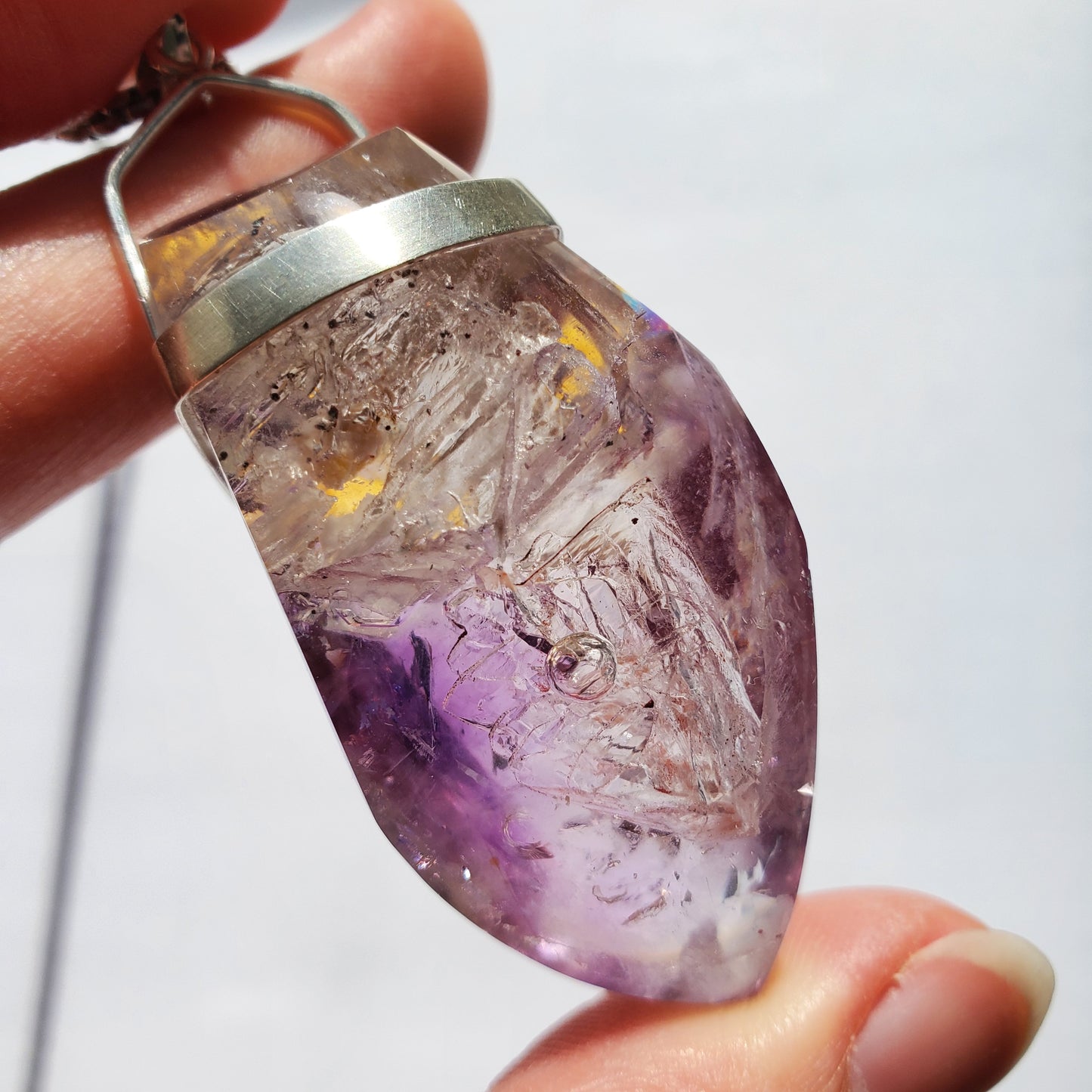 Amethyst Enhydro Crystal Pendant