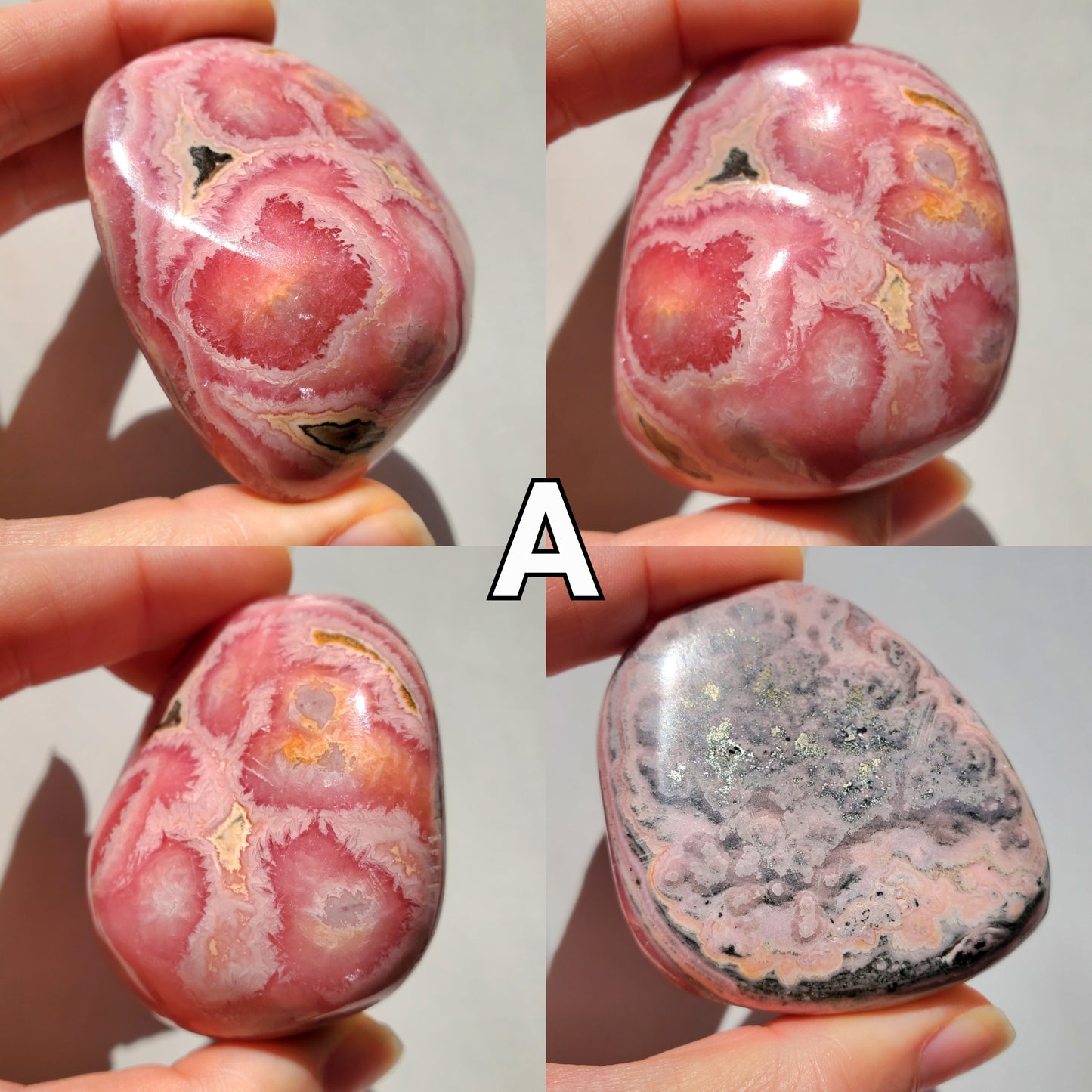 Rhodochrosite Palmstones