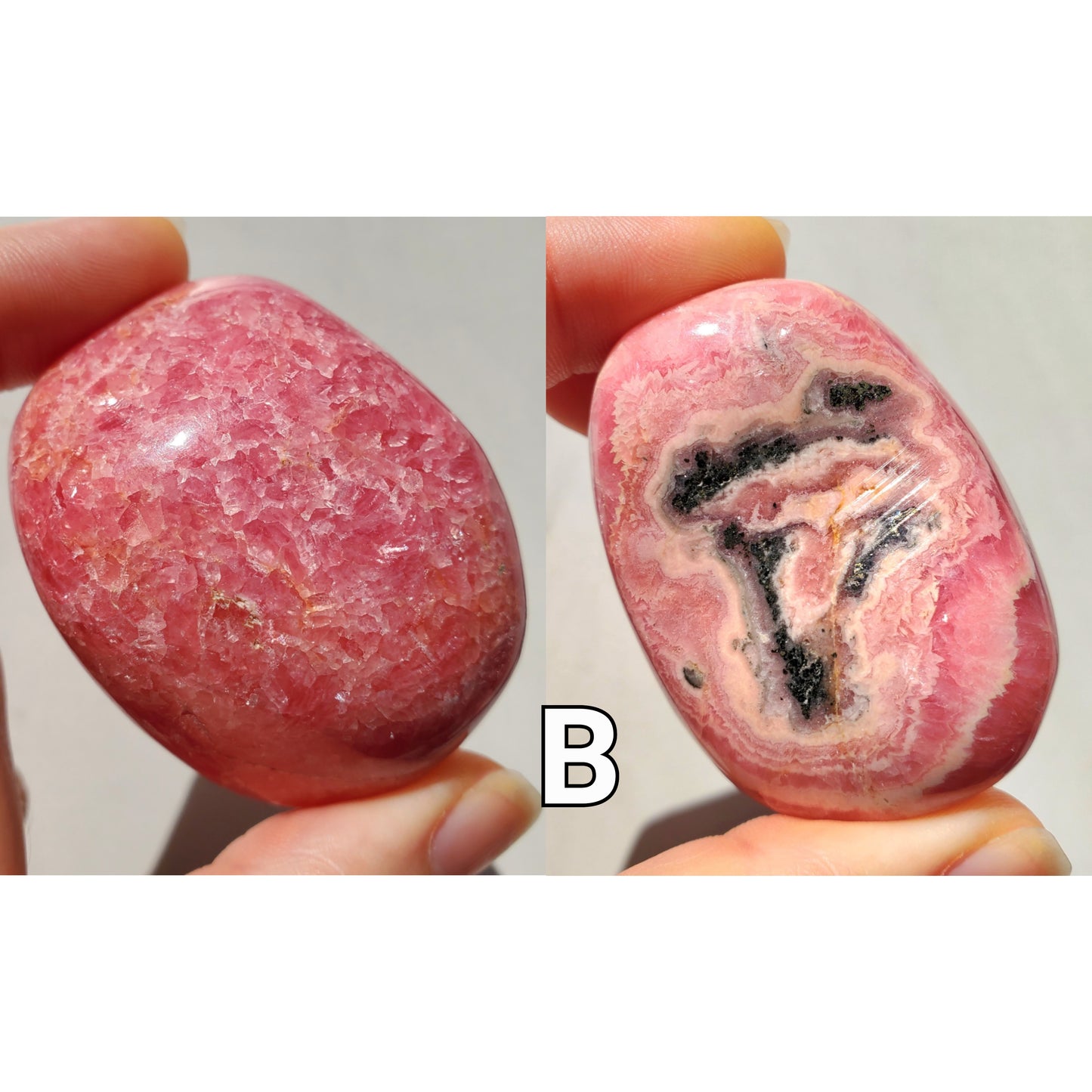 Rhodochrosite Palmstones