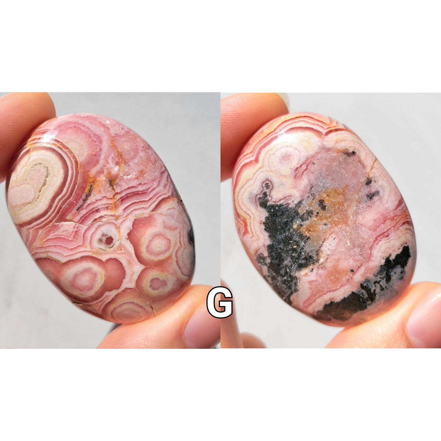 Rhodochrosite Palmstones