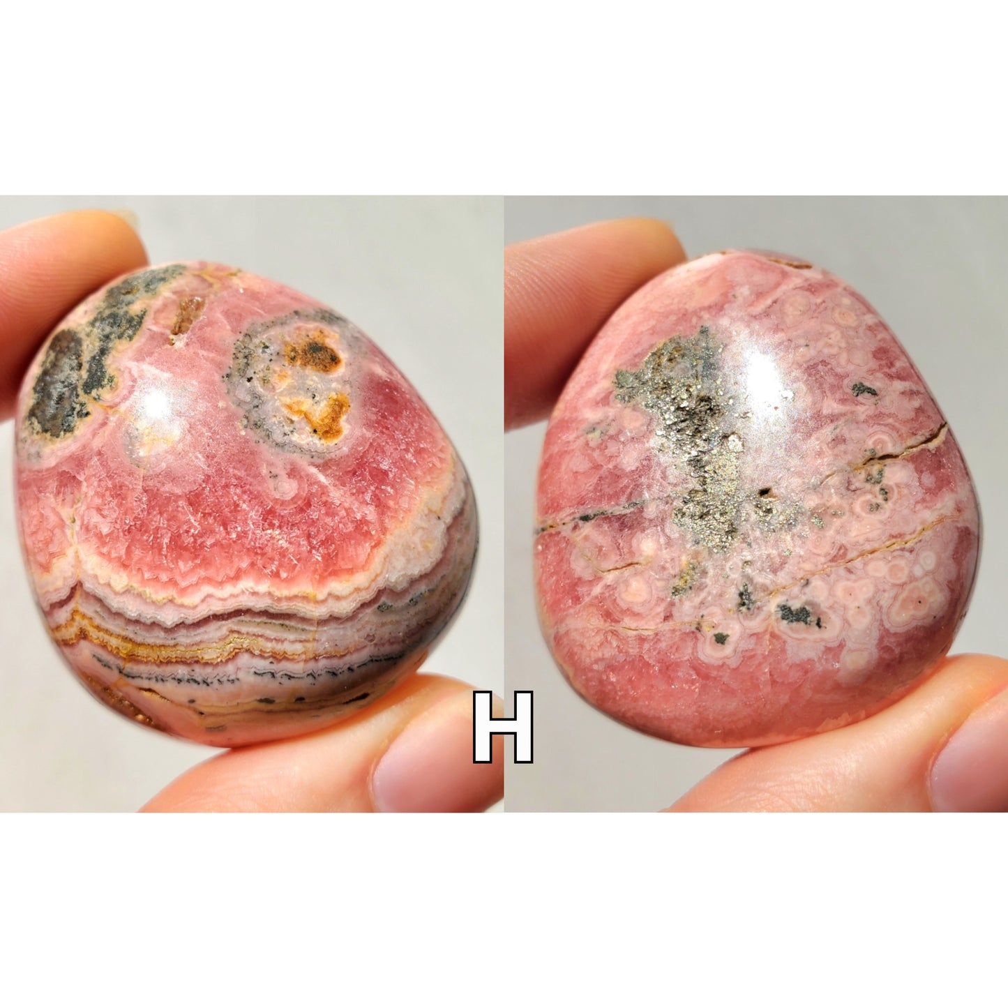 Rhodochrosite Palmstones