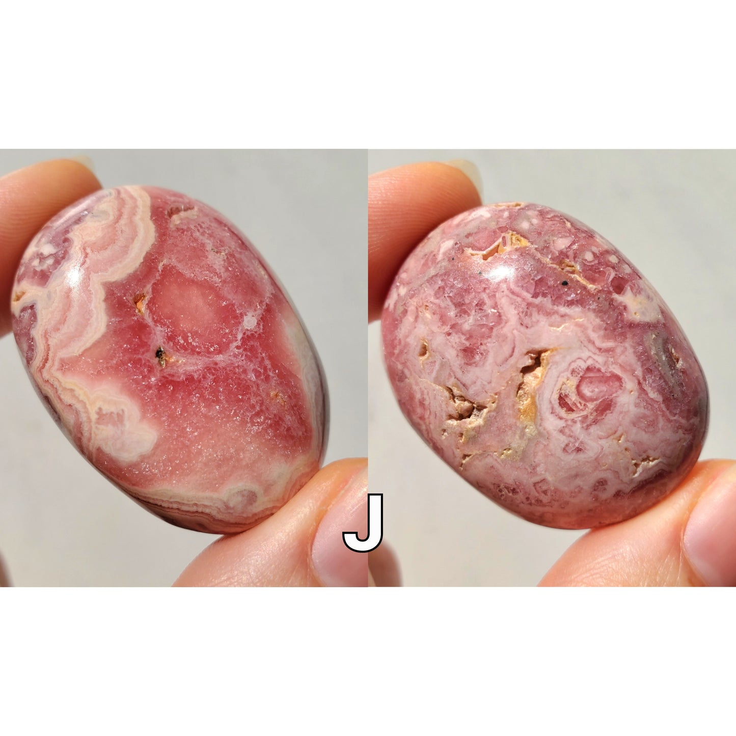 Rhodochrosite Palmstones