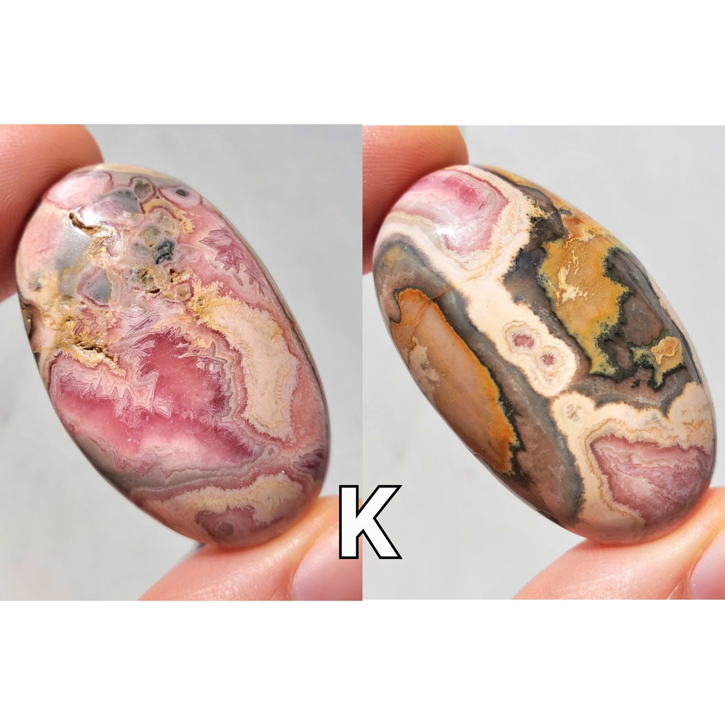 Rhodochrosite Palmstones