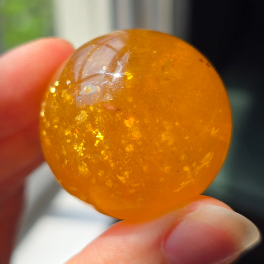 Yellow Fluorite w Mica Sphere ☀️💛