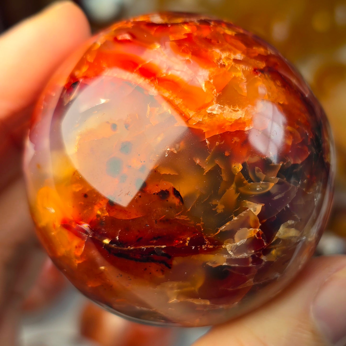 Funky Carnelian Sphere ❤️