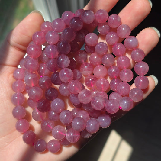 Star Flash Lavender Rose Quartz Bracelet