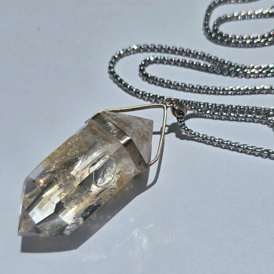 Quartz Enhydro Crystal Pendant