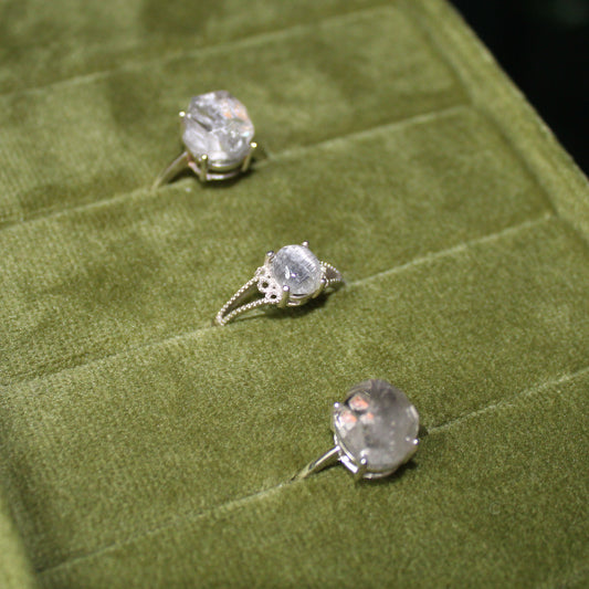 Brookite Included Quartz Ring • 925 Sterling Sliver • Size Adjustable